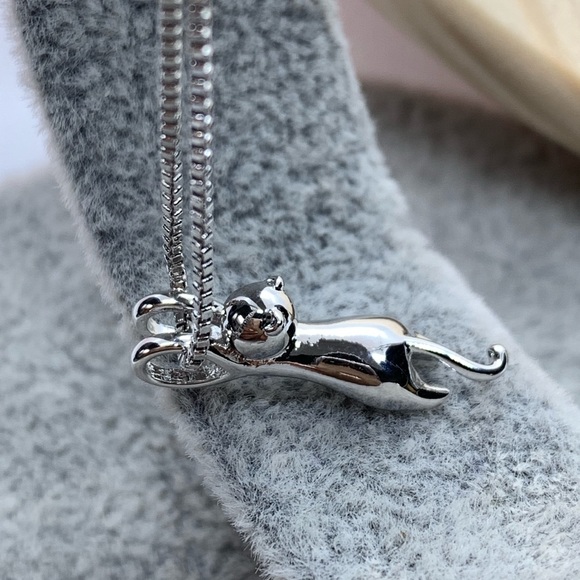 🌟Sterling Silver 925 Necklace Cat - Picture 2 of 8
